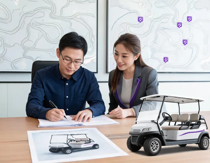 Buyer preparing an electric golf cart request